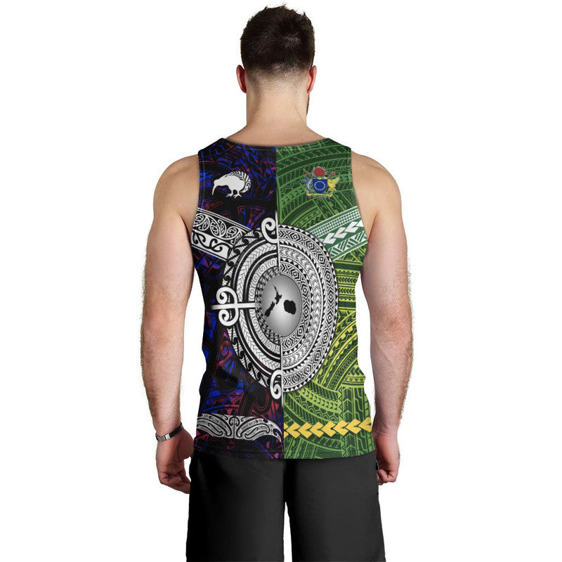 New Zealand And Cook Islands Men Tank Top Together Purple