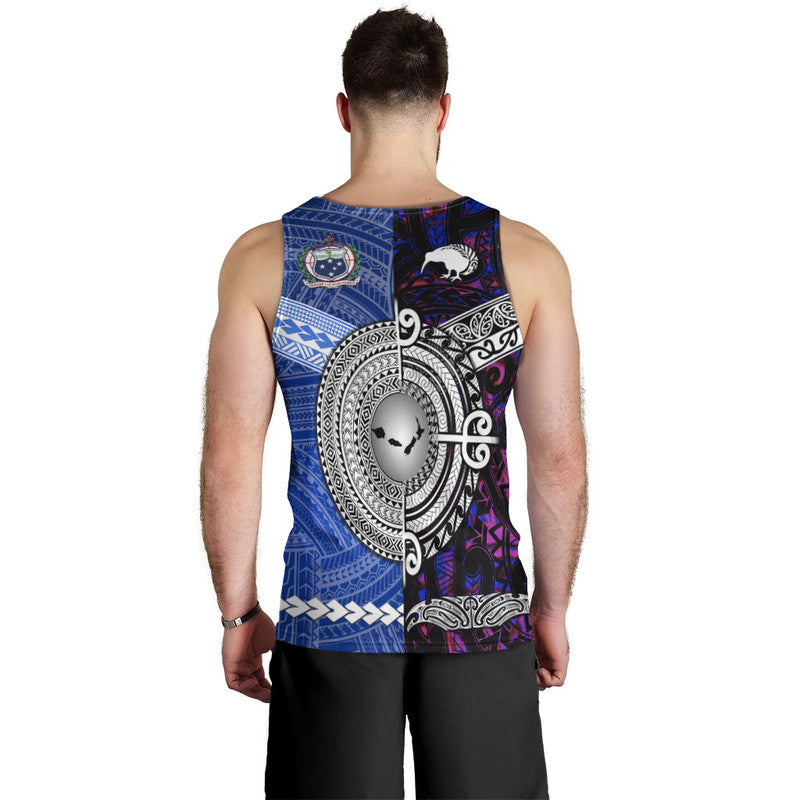 New Zealand And Samoa Men Tank Top Together Purple