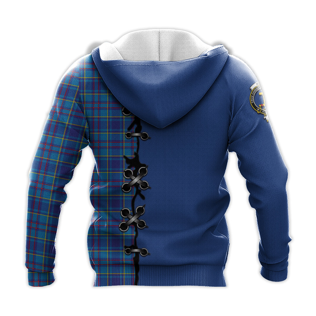 Printivon Mercer Modern Tartan Hoodie Lion Rampant And Celtic Thistle Style