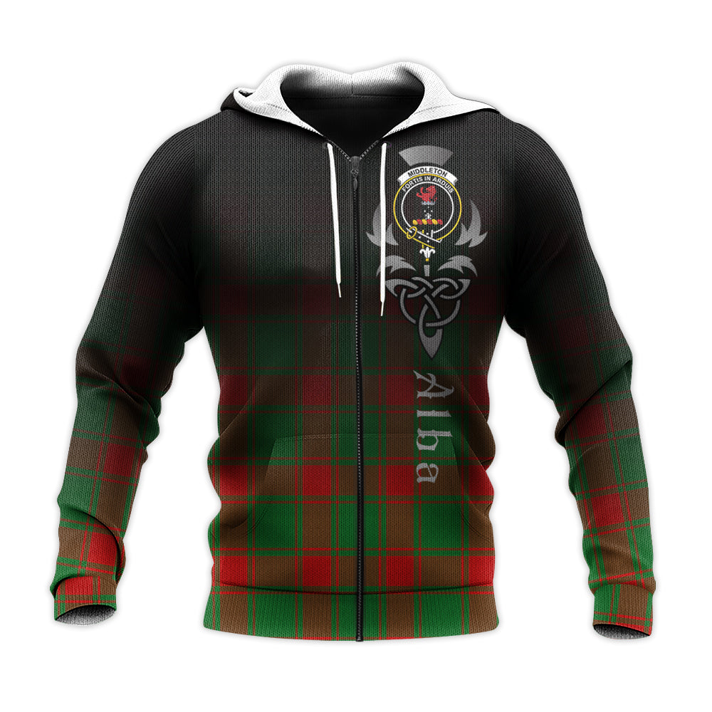 Printivon Middleton Modern Tartan Crest Alba Celtic Hoodie