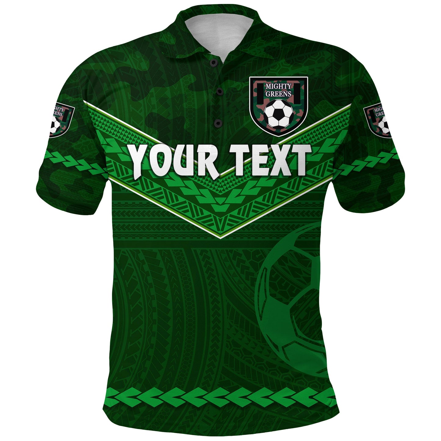 Custom Personalised Mighty Greens Polo Shirt Military Football Team Simple Style NO.1