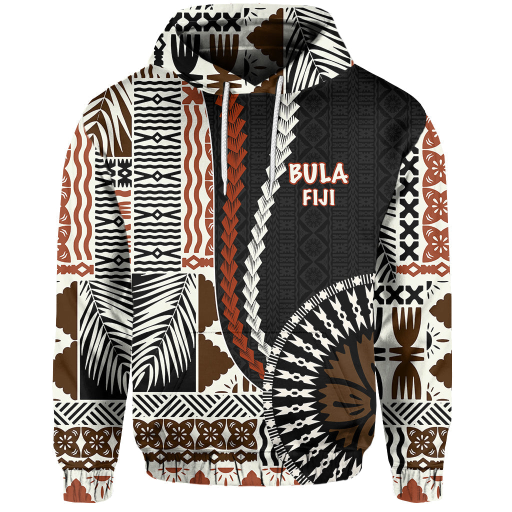 ( Personalised) Bula Fiji Hoodie Masi Tapa Patterns Style