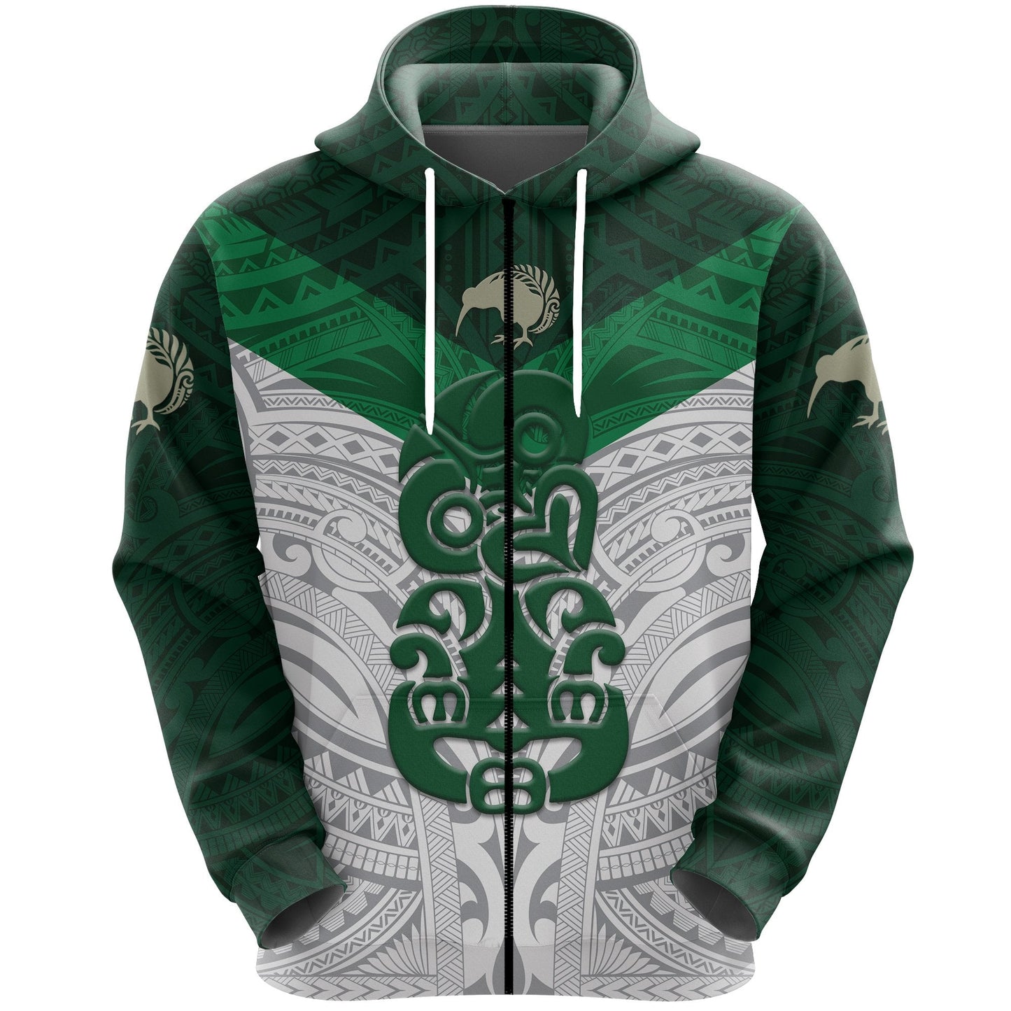 Aotearoa Rugby Zip Hoodie Maori Kiwi