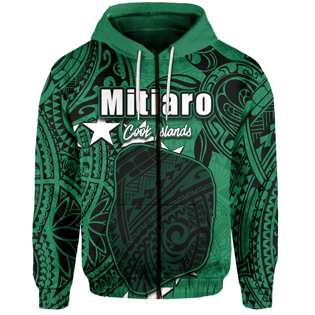 ( Personalised)Cook Islands Zip Hoodie Mitiaro