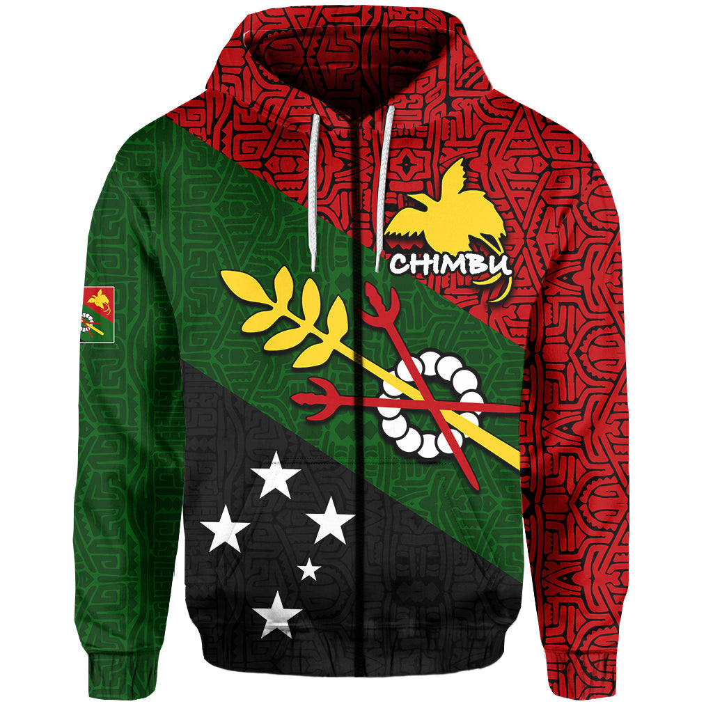 ( Personalised) Chimbu Province Zip Hoodie Of Papua New Guinea