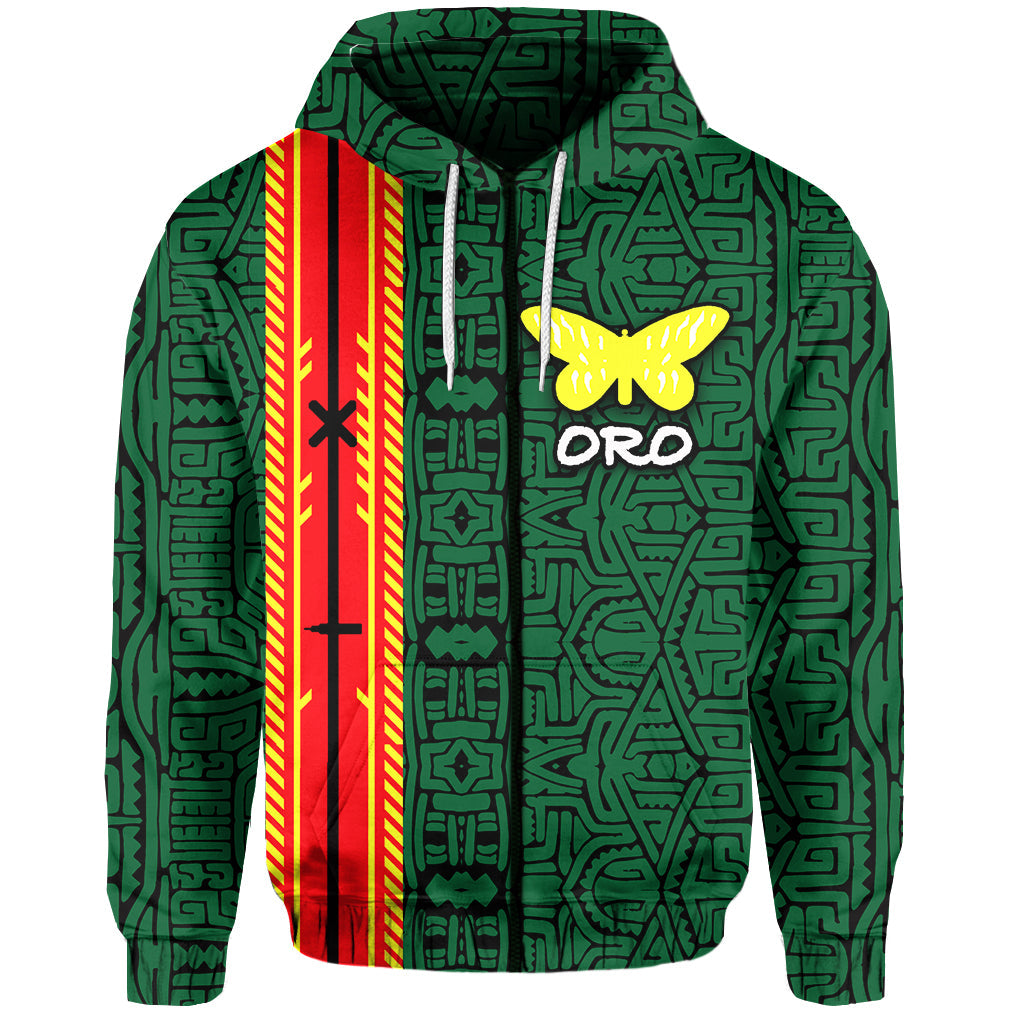 ( Personalised) Oro Province Zip Hoodie Of Papua New Guinea