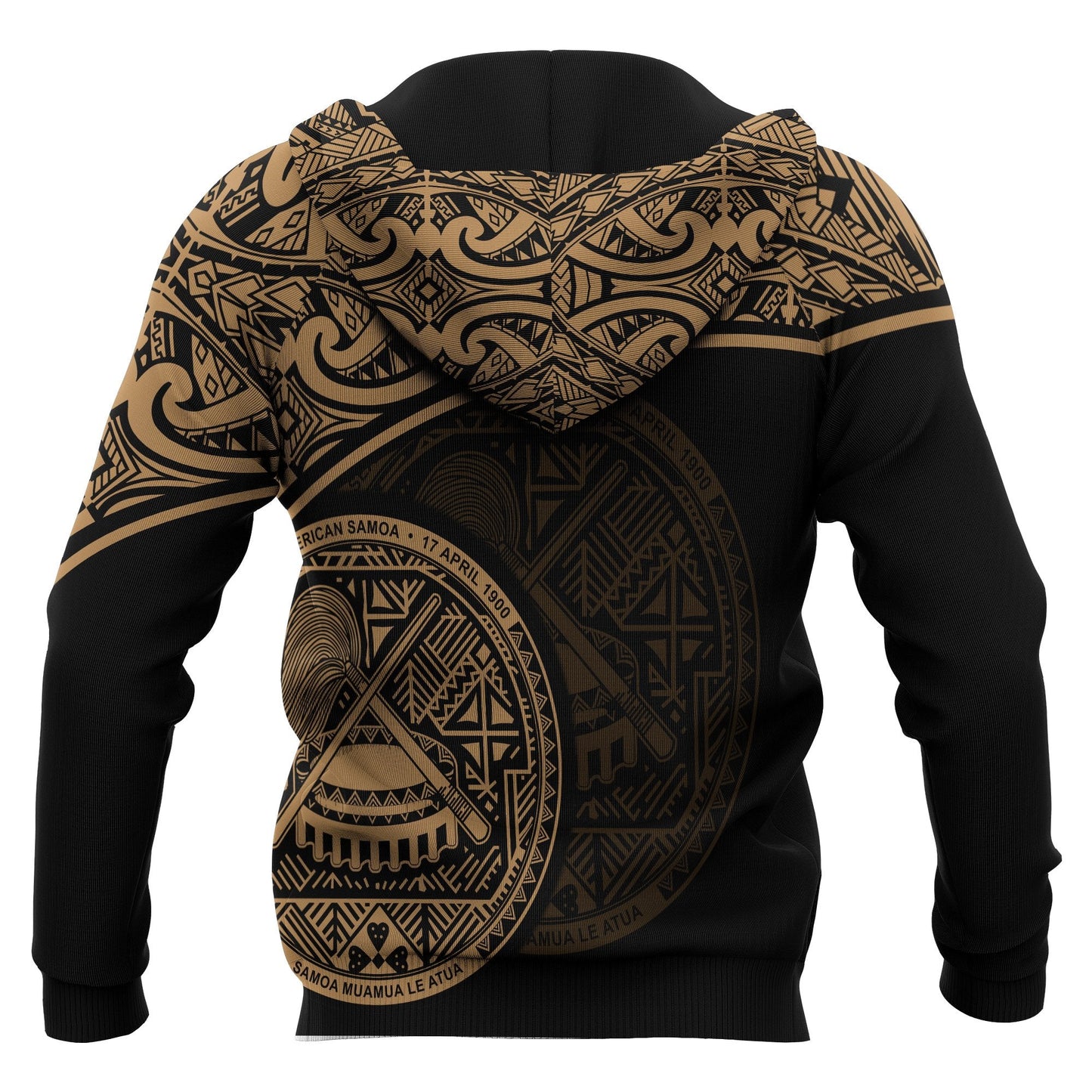 Polynesian American Samoa Hoodie Yellow Curve