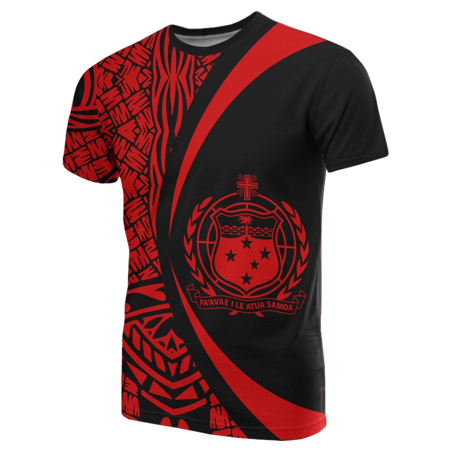 Samoa Red Polynesian T - Shirt - Circle Style