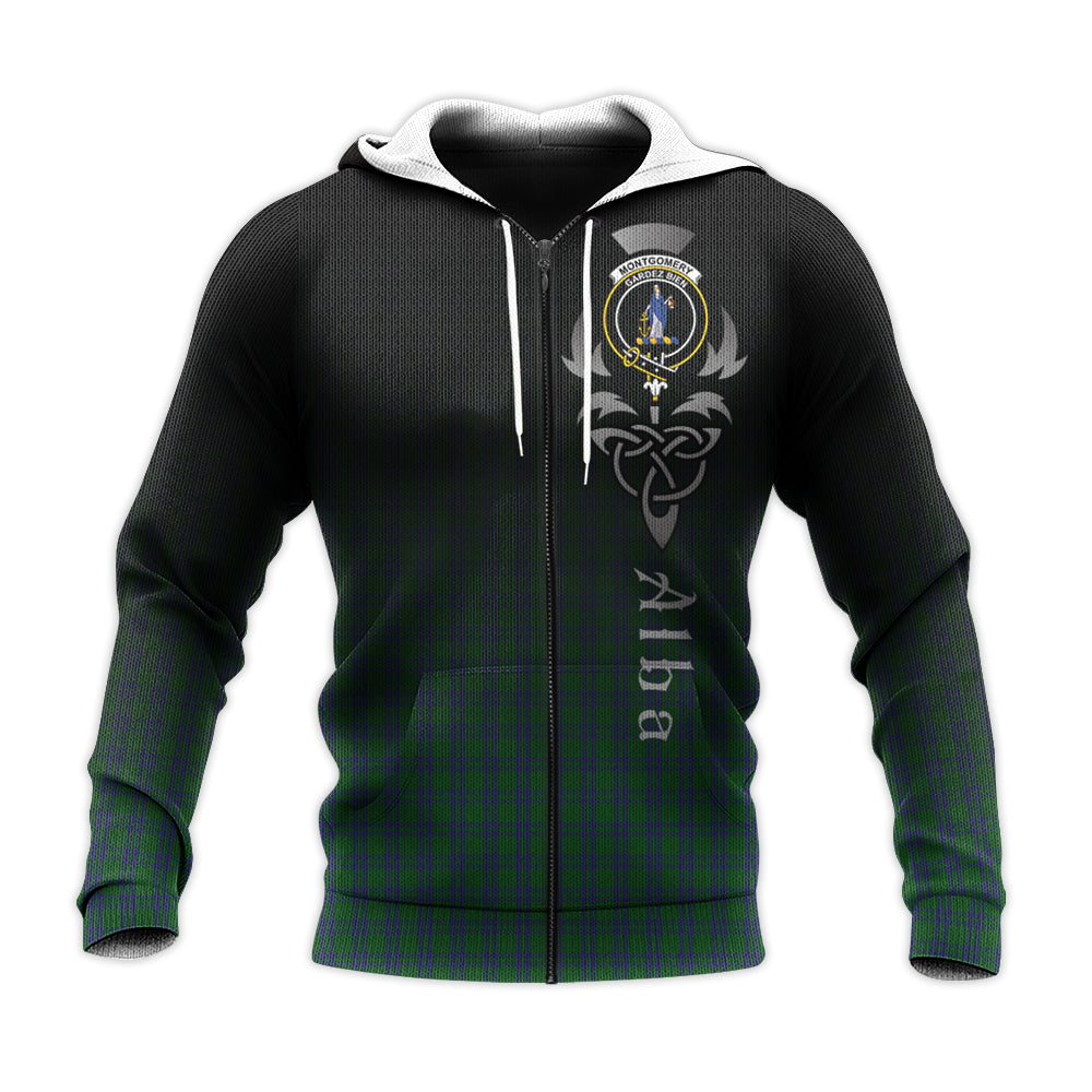 Printivon Montgomery Tartan Crest Alba Celtic Hoodie