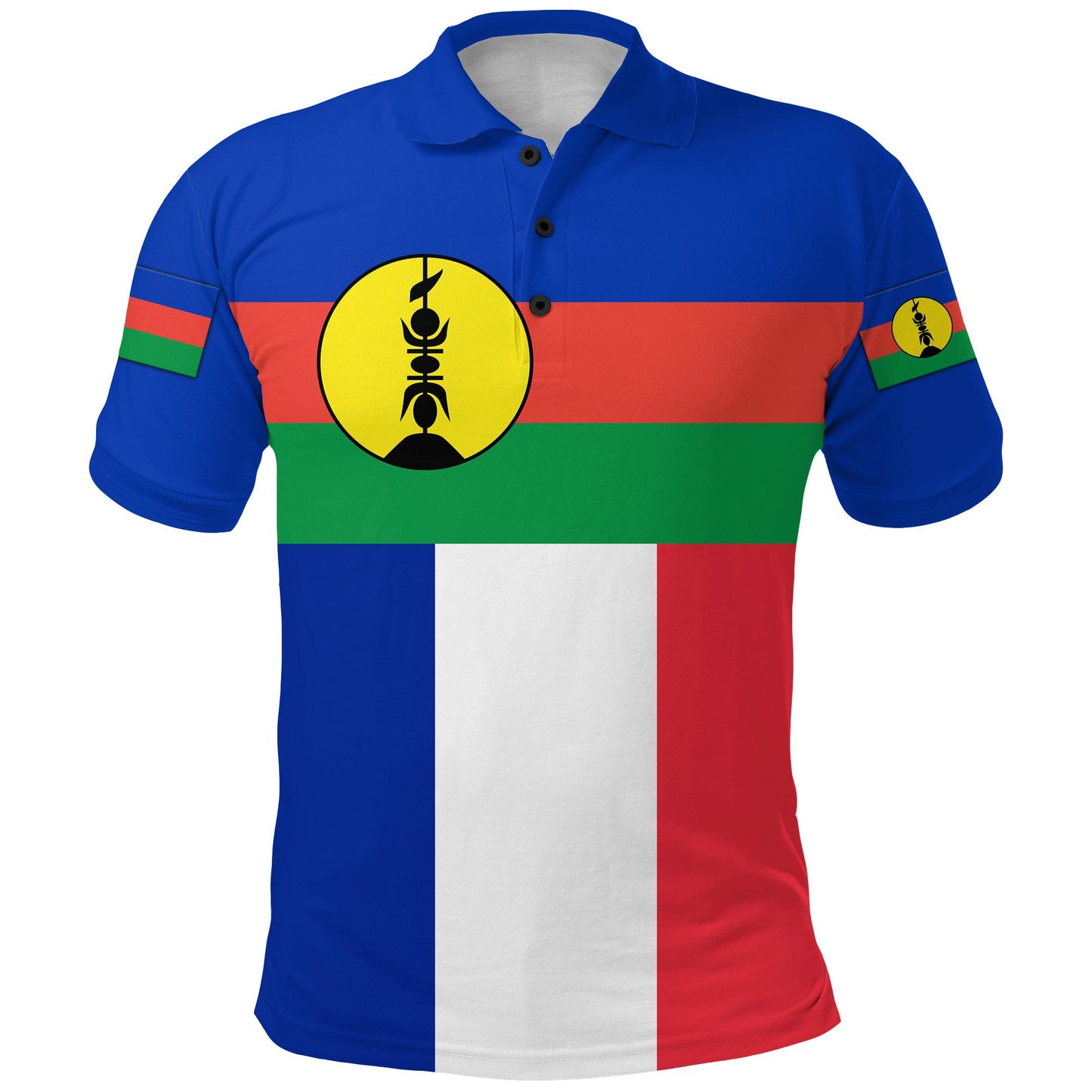 New Caledonia Polo Shirt Flag Vibes Shirt All Over Print