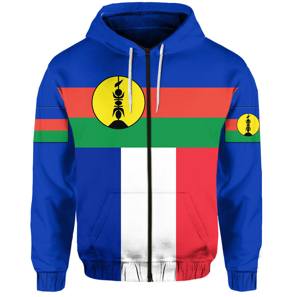 New Caledonia Zip Hoodie Flag Vibes