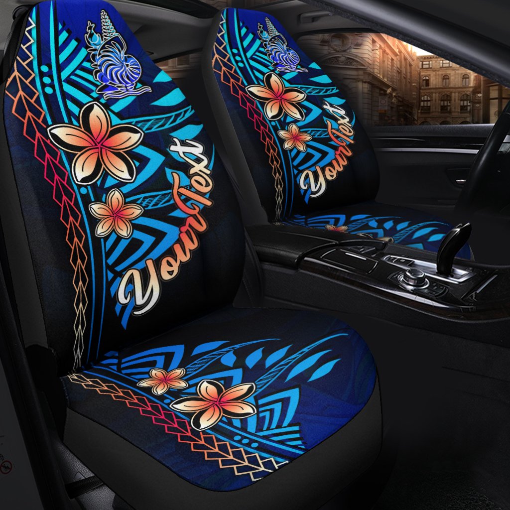 New Caledonia Custom Personalised Car Seat Covers Vintage Tribal Mountain