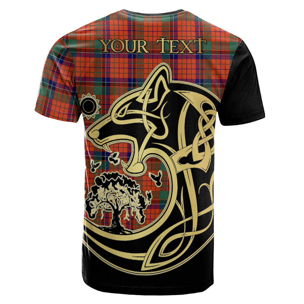 Printivon Nicolson Ancient Crest Celtic Wolf Tartan T Shirt Custom Your Text