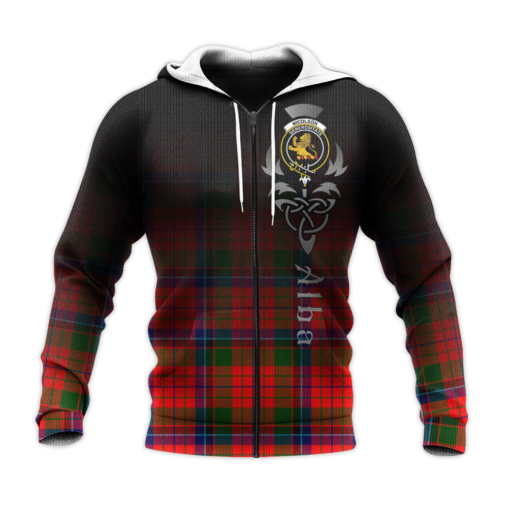 Printivon Nicolson Modern Tartan Crest Alba Celtic Hoodie