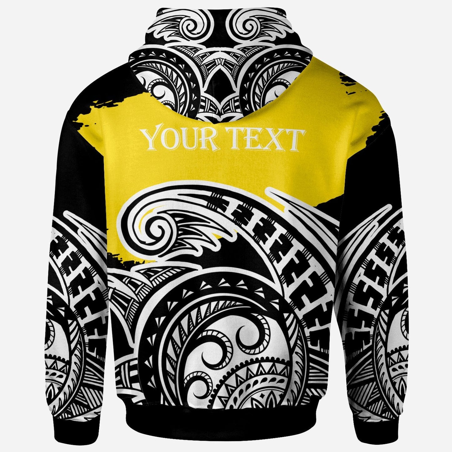 Niue Hoodie Ethnic Style With Round Black White Pattern
