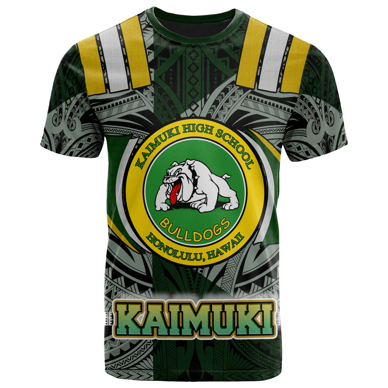 Hawaii Kaimuki High School T Shirt Kaimuki High School Polynesian Pattern T Shirt