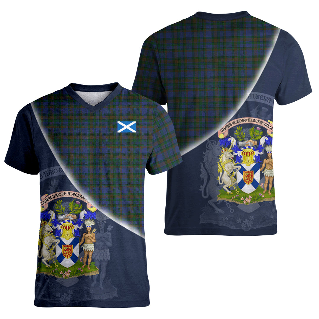 Printivon NovaScotia District Tartan Scottish Crest T Shirt