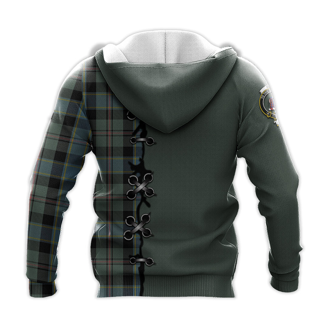 Printivon Ogilvie Ogilvy Hunting Tartan Hoodie Lion Rampant And Celtic Thistle Style