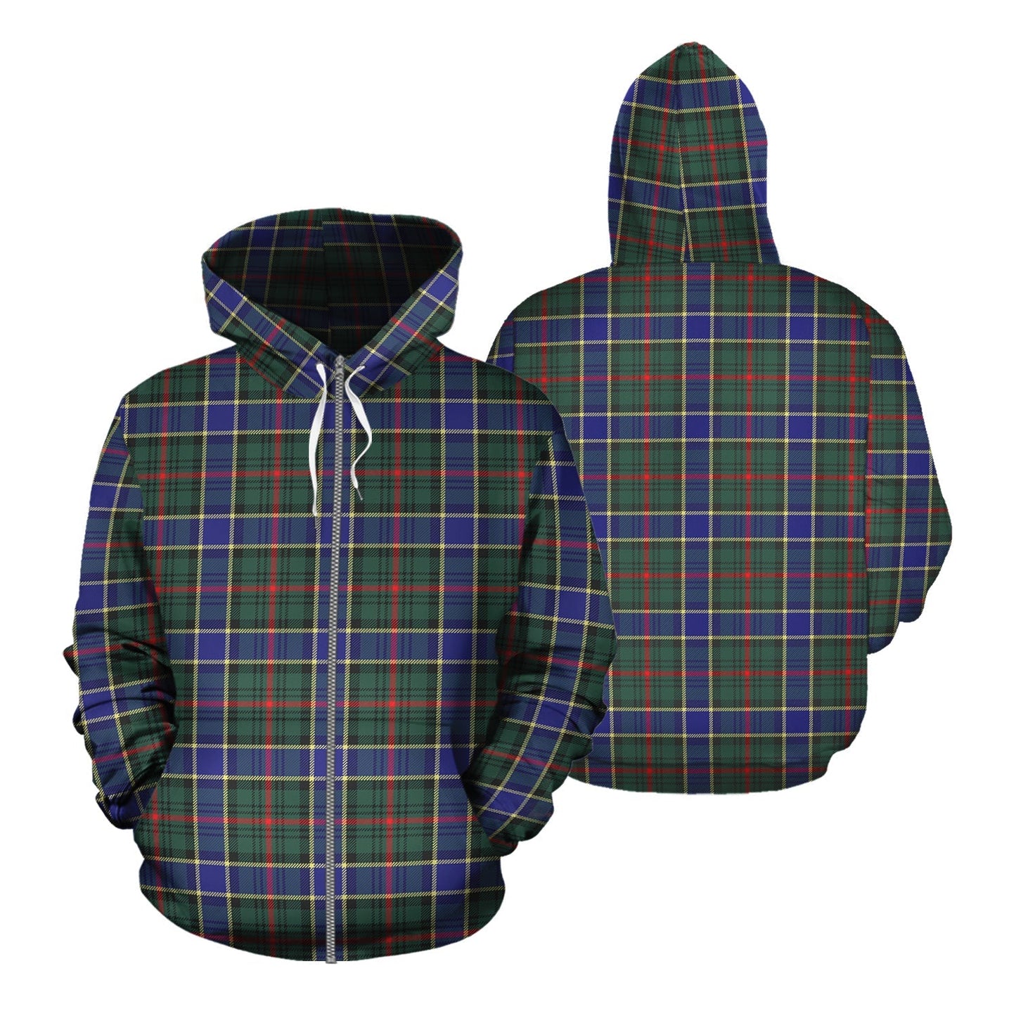 Printivon Ogilvie Ogilvy Hunting Modern Tartan Hoodie