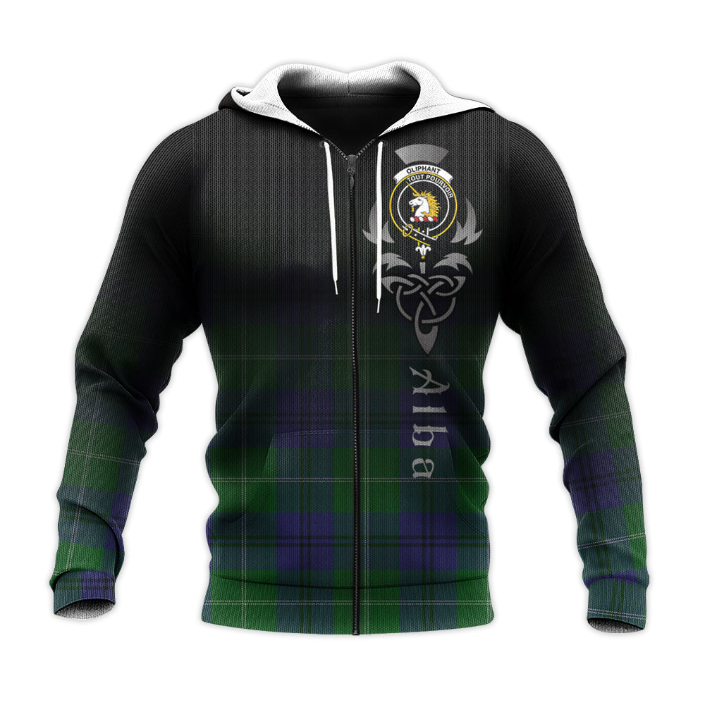 Printivon Oliphant Tartan Crest Alba Celtic Hoodie