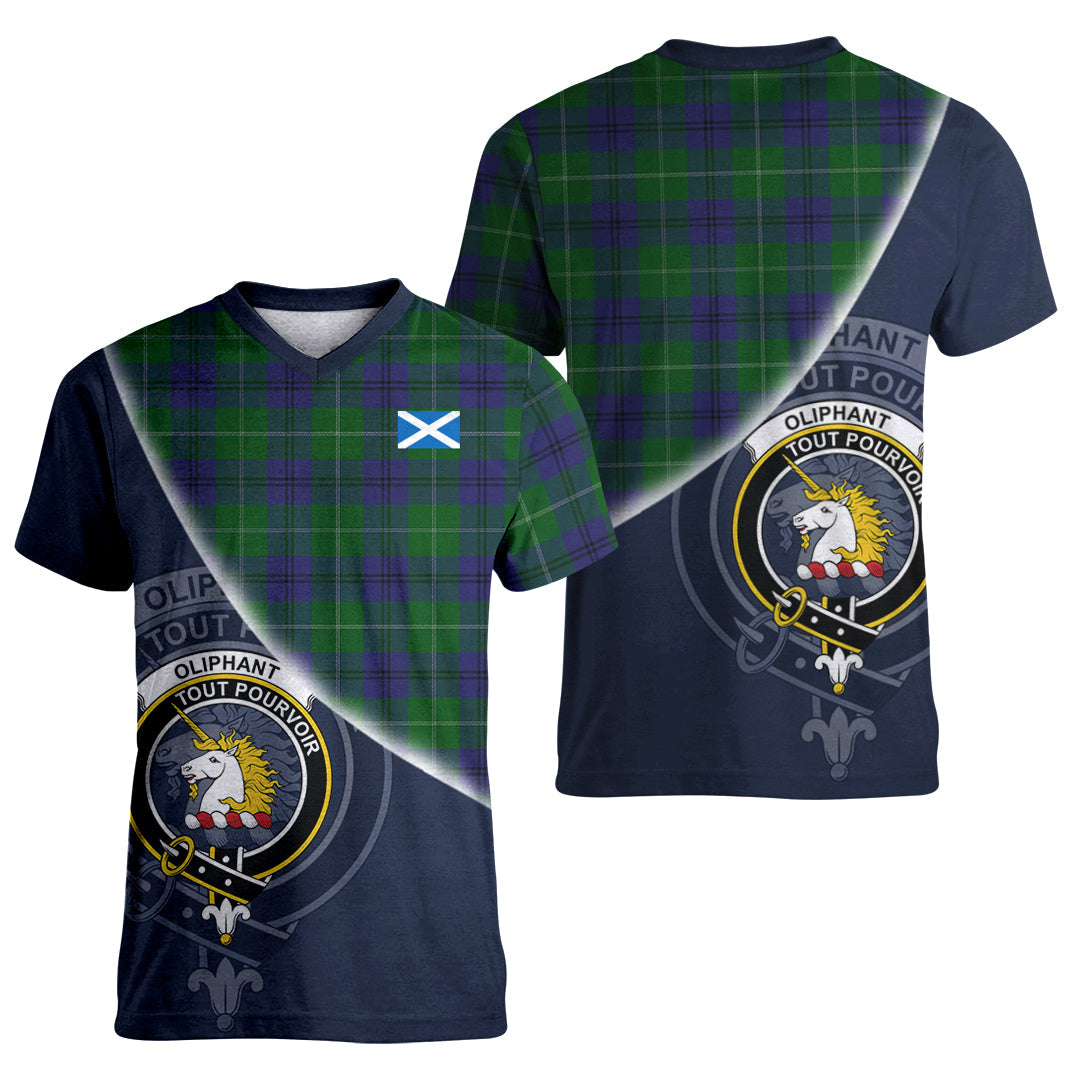 Printivon Oliphant Tartan Scottish Crest T Shirt