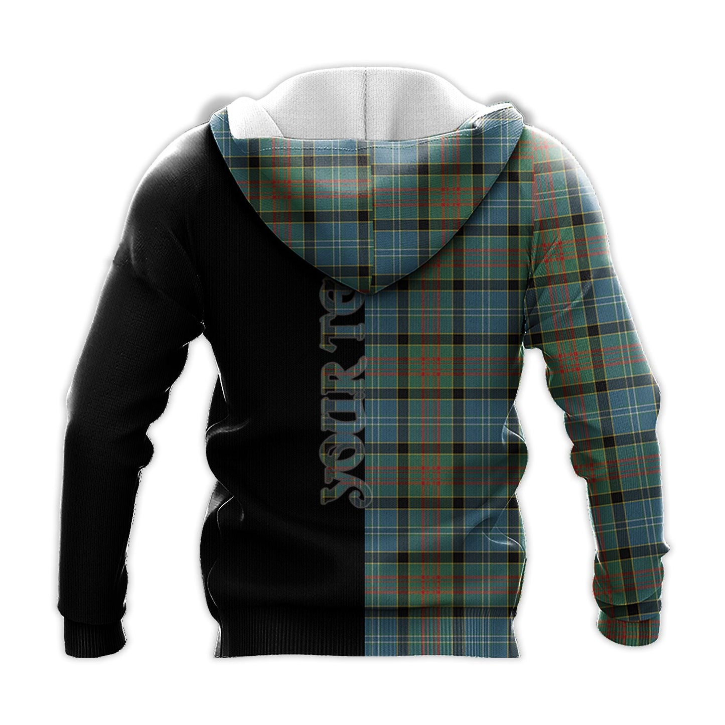 Printivon Paisley Tartan Personalize Half Hoodie