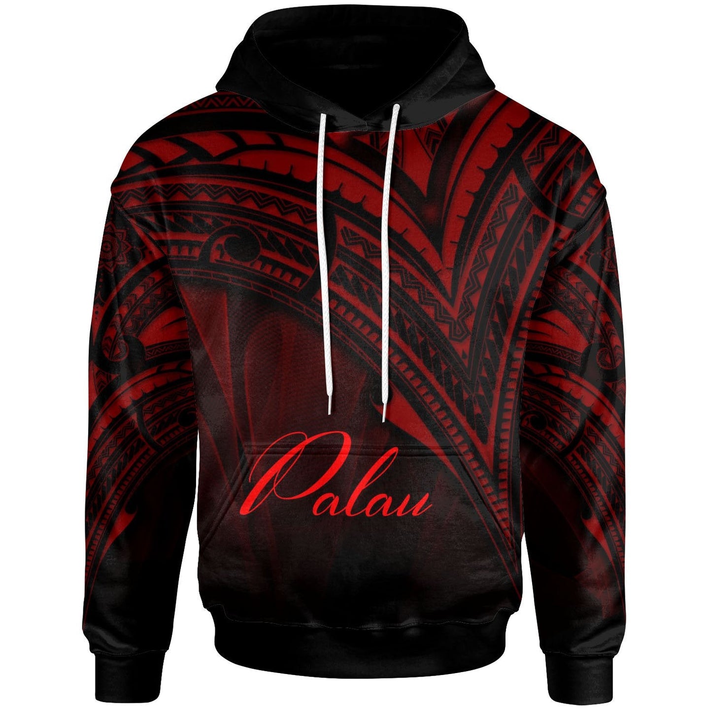 Palau Hoodie Red Color Cross Style