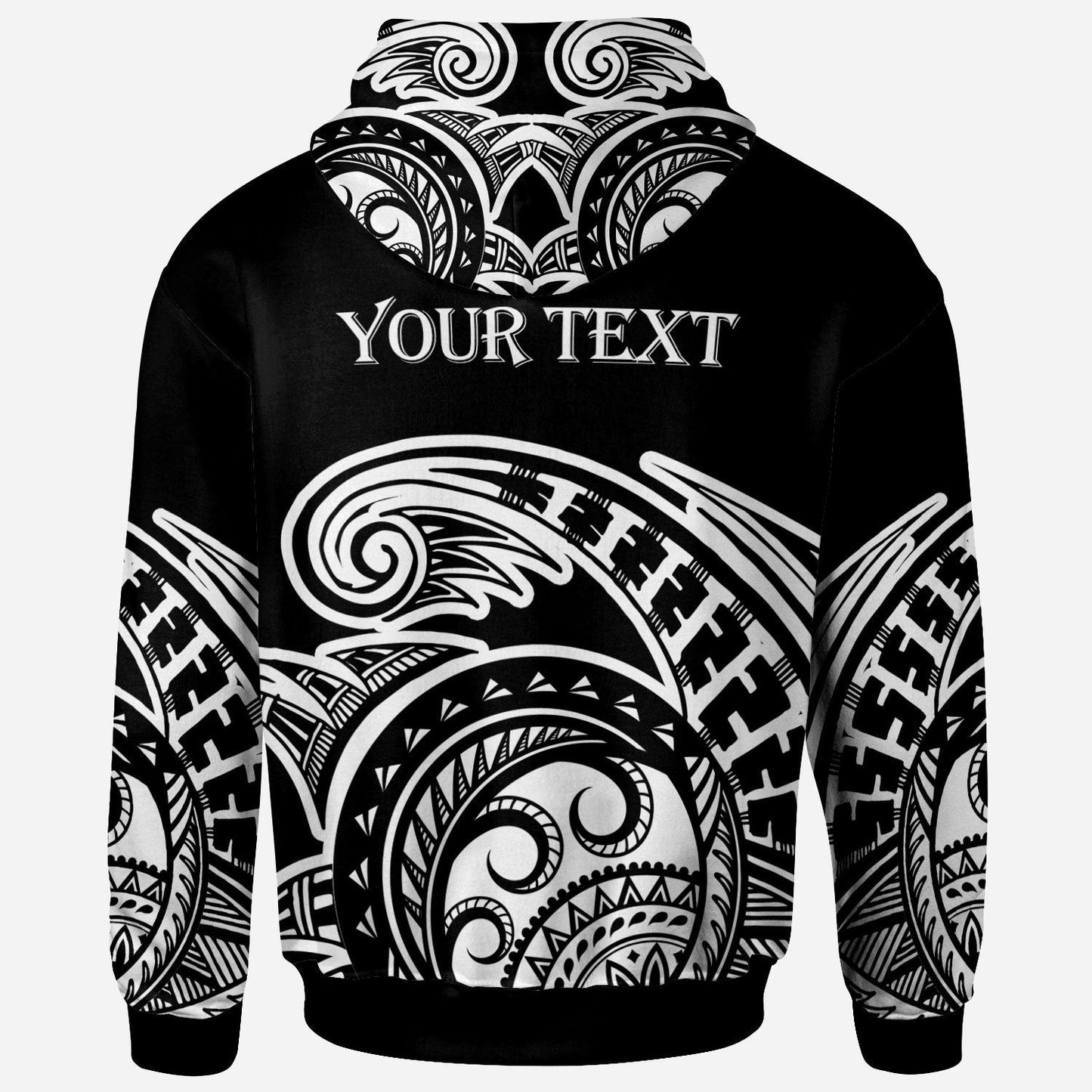 Papua New Guinea Hoodie Ethnic Style With Round Black White Pattern