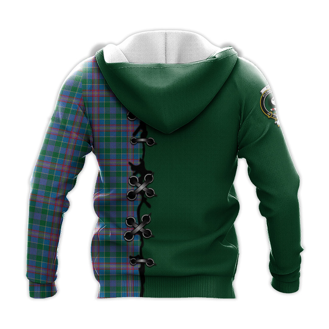 Printivon Pitcairn Hunting Tartan Hoodie Lion Rampant And Celtic Thistle Style