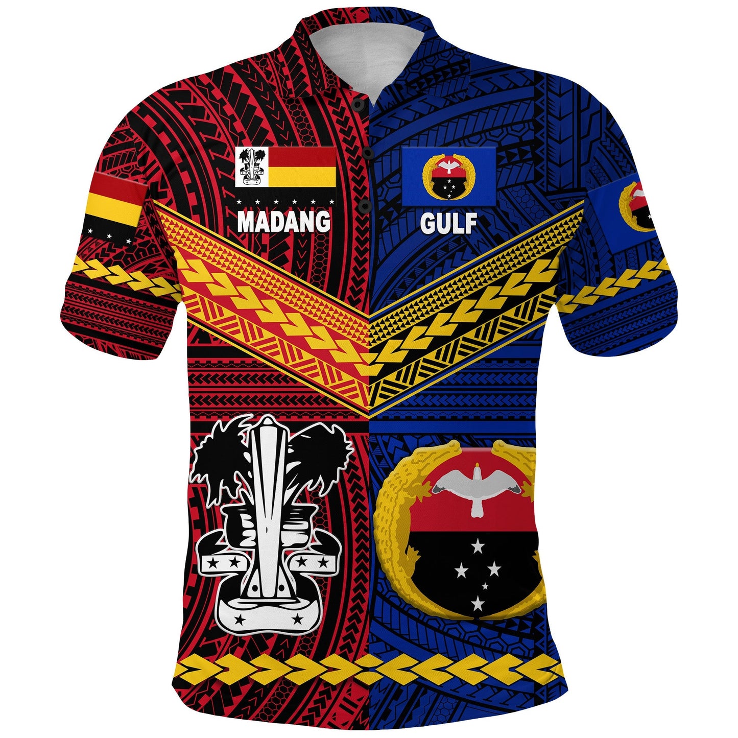 PNG Gulf Province And Madang Province Polo Shirt Together