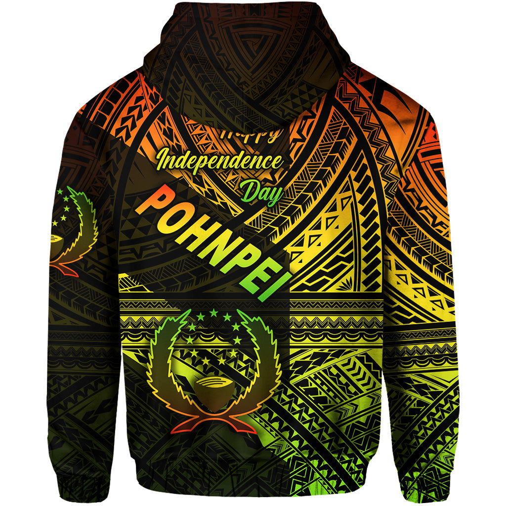 FSM Pohnpei Zip Hoodie Happy Independence Day Original Vibes Reggae