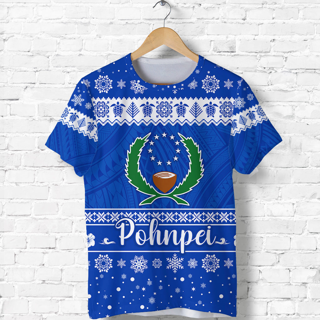 FSM Pohnpei Christmas T Shirt Simple Style
