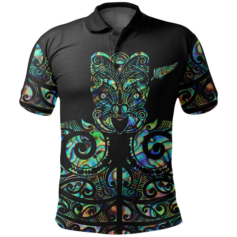 New Zealand Rugby Polo Shirt - Maori Haka Papua Shell style