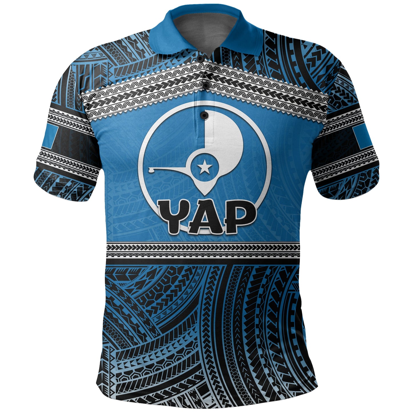 Yap Polo Shirt Polynesian Patterns