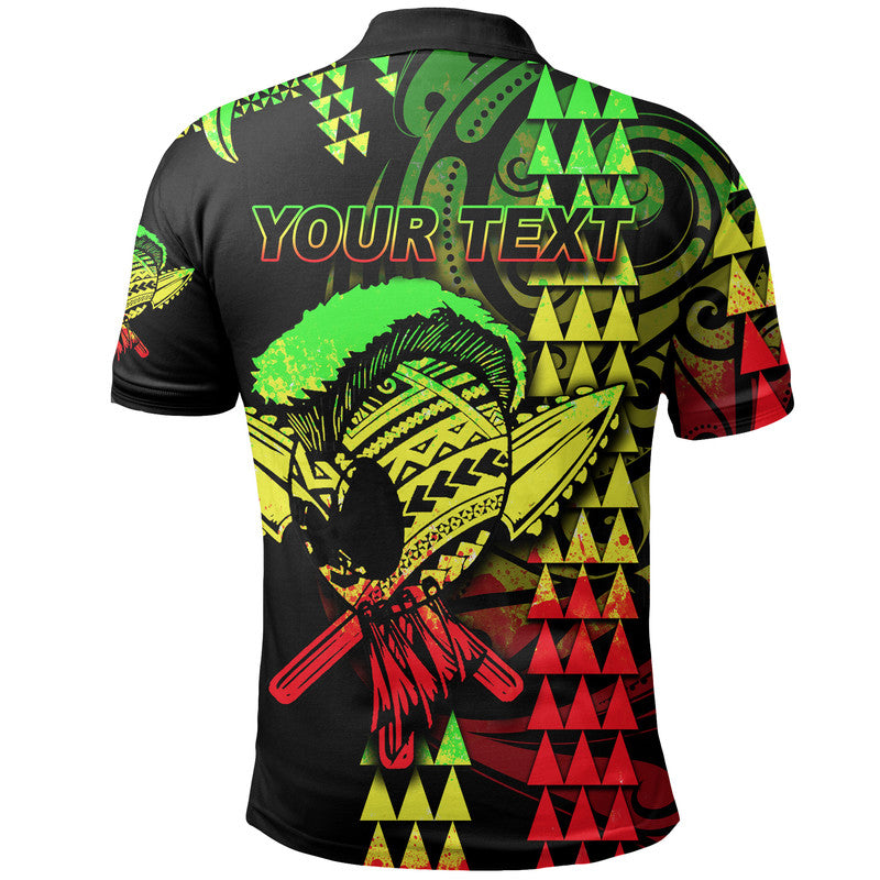 Custom Personalised Hawaii Polynesian Warrior Kakau Polo Shirt - Reggage