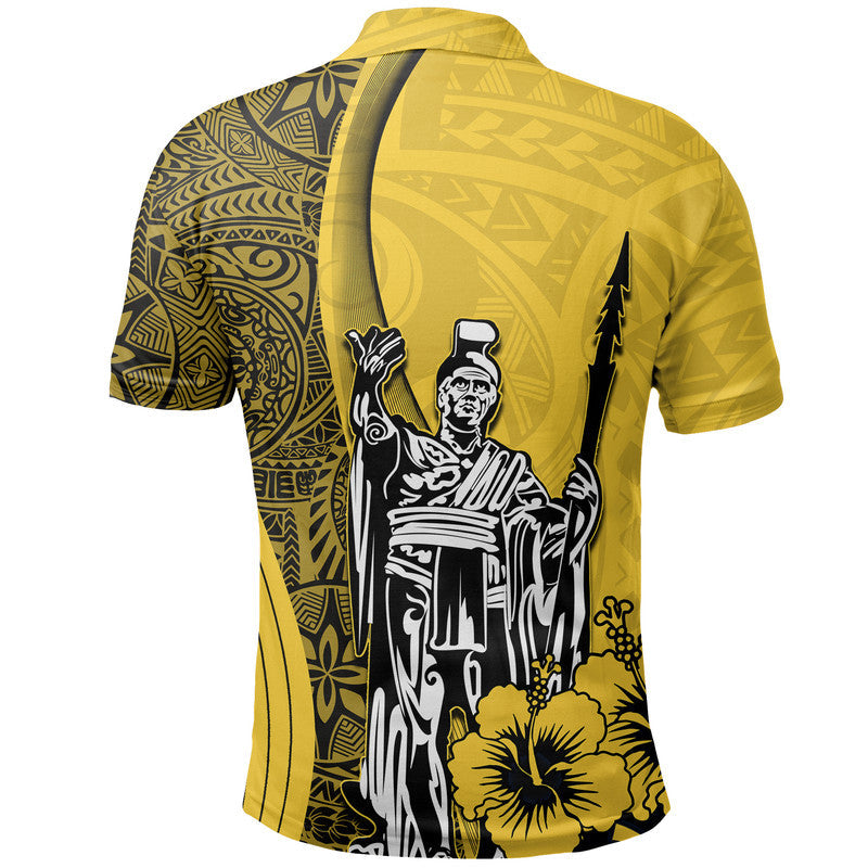 Hawaiian King Kamehameha Polo Shirt Vibe Yellow Style