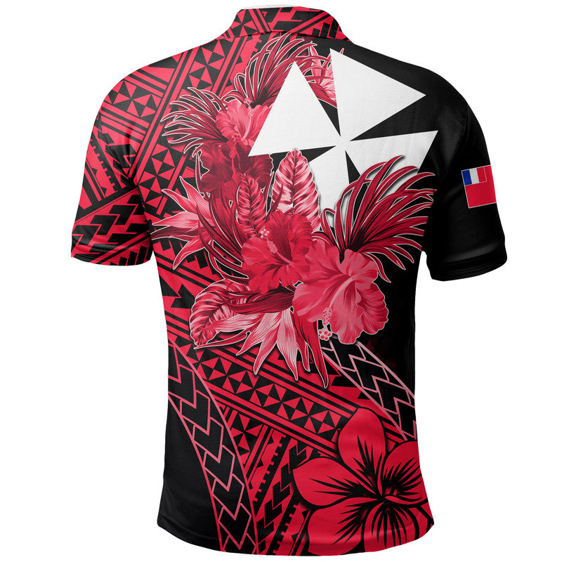 Wallis and Futuna Polo Shirt Hibiscus Red No.2 Color