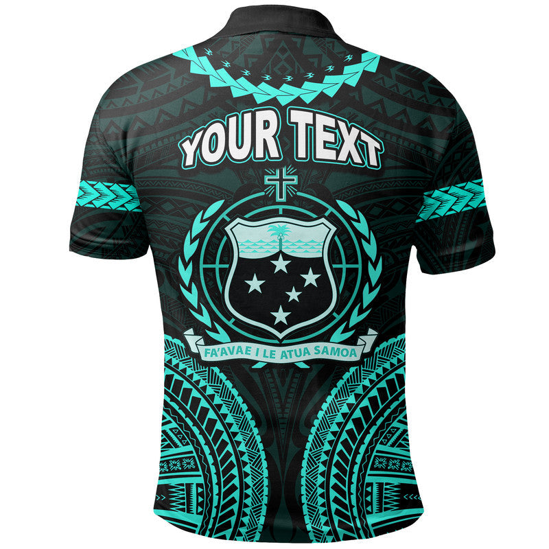 Custom Personalised Samoa Ula Nifo Tribal Polo Shirt Green Style