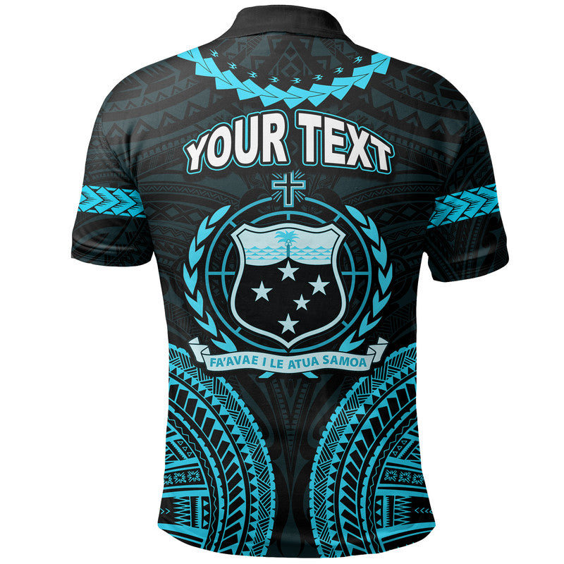 Custom Personalised Samoa Ula Nifo Tribal Polo Shirt Blue Style