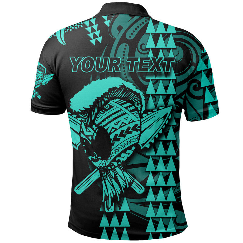 Custom Personalised Hawaii Polynesian Warrior Kakau Polo Shirt - Green