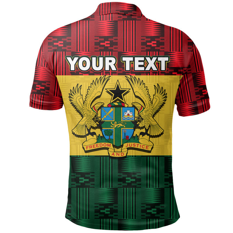 Custom Ghana Flag Mix Patterns Polo Shirt
