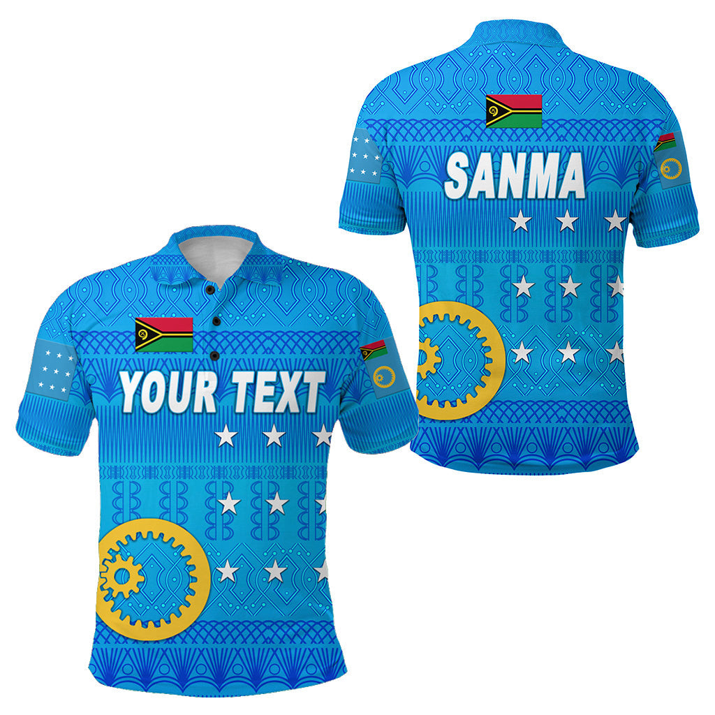 Custom Personalised Sanma Province Polo Shirt Vanuatu Pattern Traditional Style