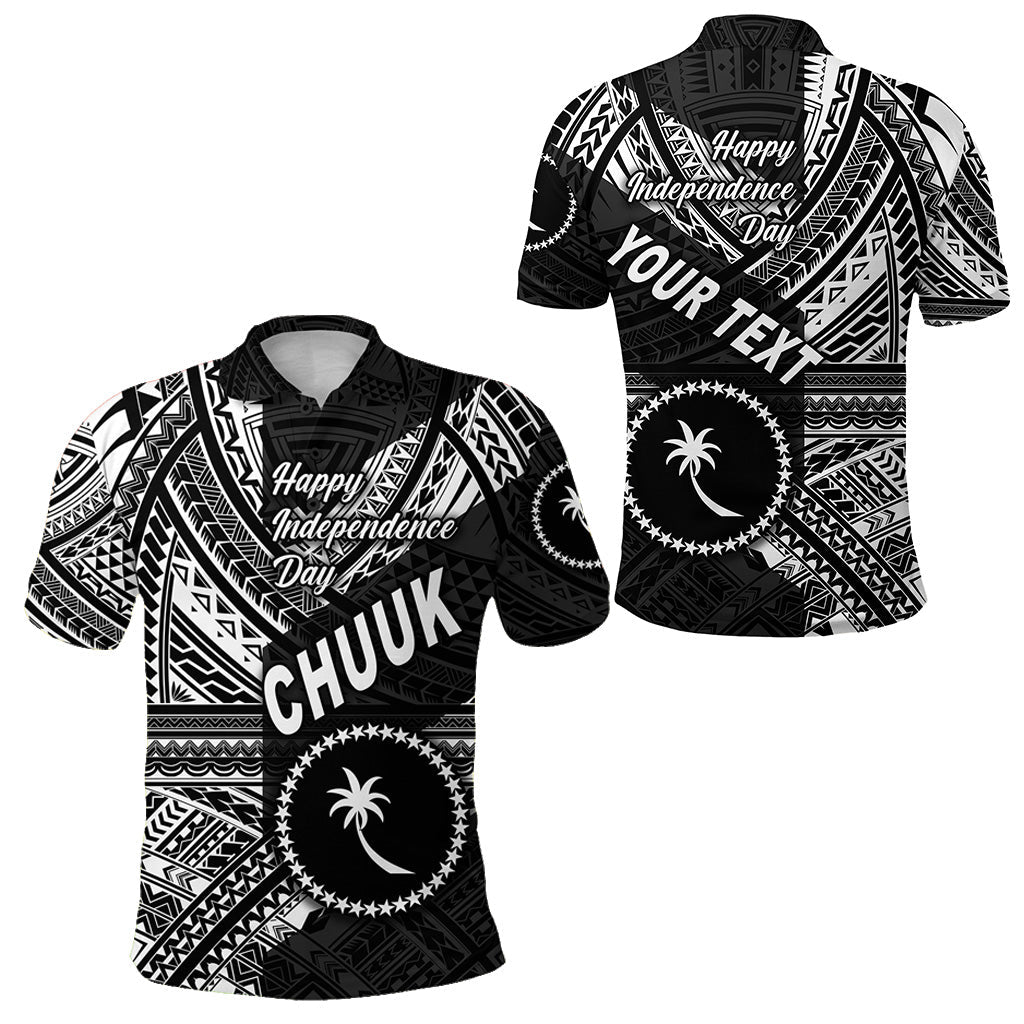Custom Personalised FSM Chuuk Polo Shirt Happy Independence Day Original Vibes - Black
