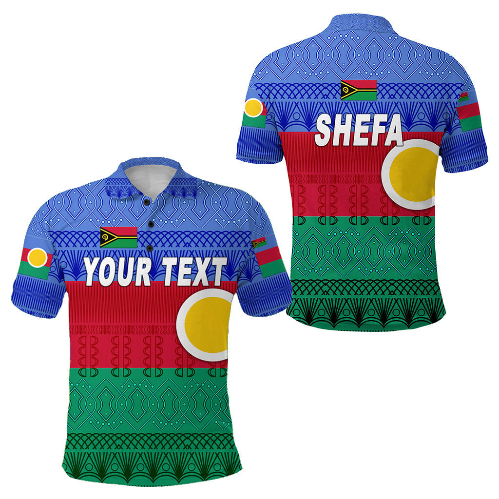 Custom Personalised Shefa Province Polo Shirt Vanuatu Pattern Traditional Style