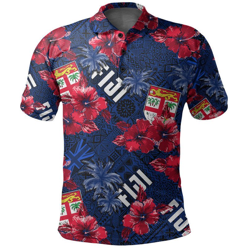 Fiji Hibiscus Polo Shirt Hawaii Style No.2