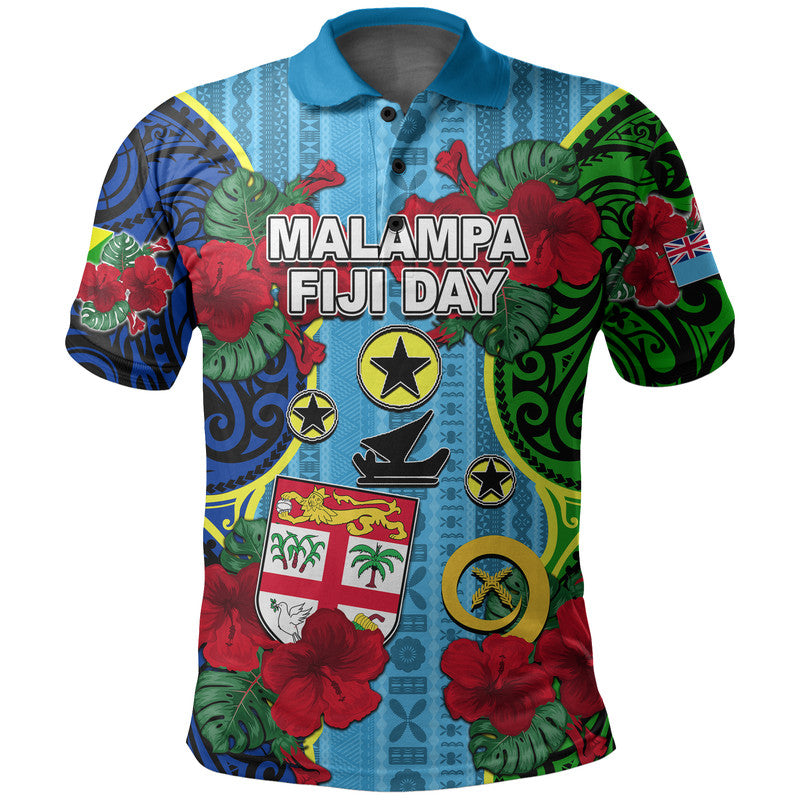 Malampa Fiji Day Hibiscus Polo Shirt Style
