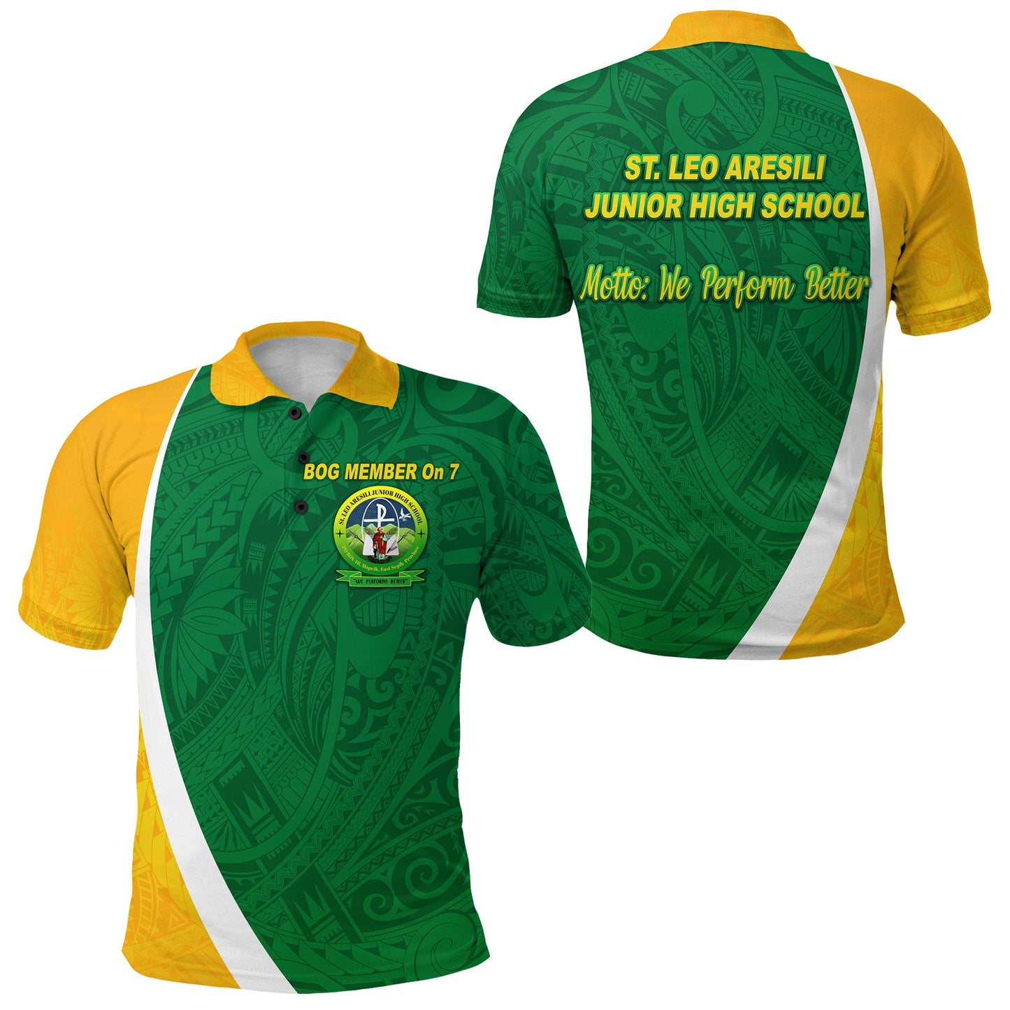 St. Leo Aresili Junior High School Polo Shirt Simple Style - BOG MEMBER