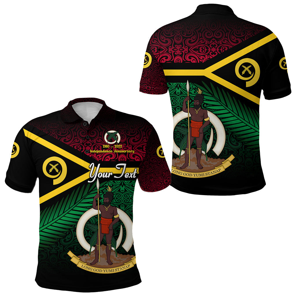 Custom Personalised Vanuatu Special Independence Anniversary Polo Shirt Original Flag Style