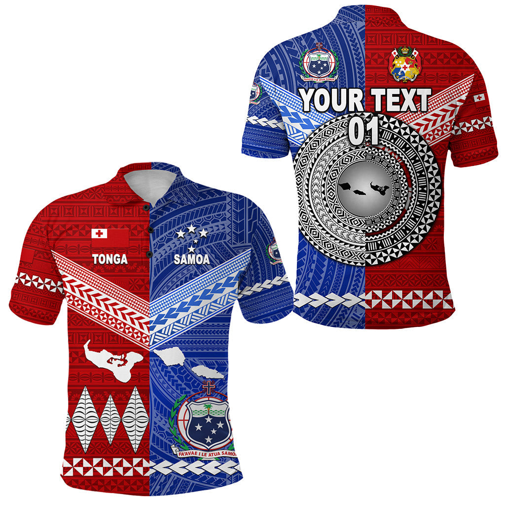 Custom Personalised Tonga And Samoa Together Polo Shirt Unique Style, Custom Text And Number