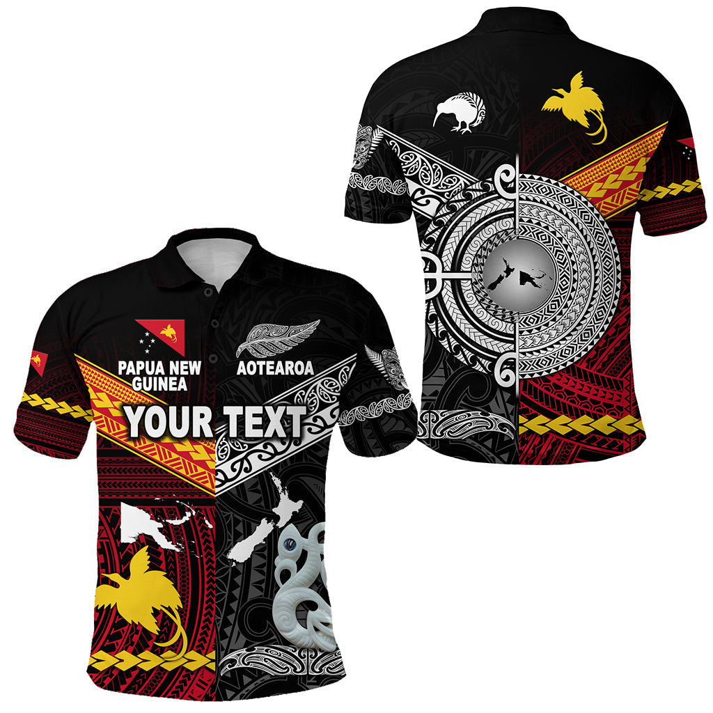 Custom Personalised New Zealand Maori Aotearoa Papua New Guinea Polynesian Together Polo Shirt